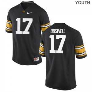 Cedric Boswell Jersey S-XL For Kids University of Iowa Limited Black