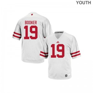 Titus Booker Jersey Small Wisconsin Badgers For Kids Authentic - White
